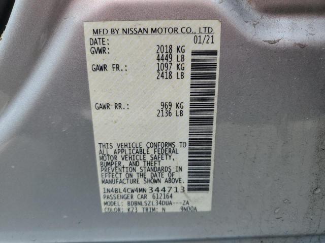 1N4BL4CW4MN344713 Nissan ALTIMA SR
