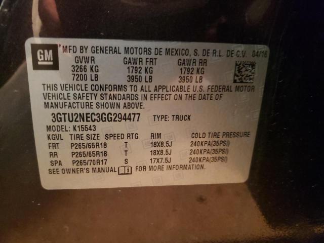 3GTU2NEC3GG294477 GMC Sierra K1500 Slt