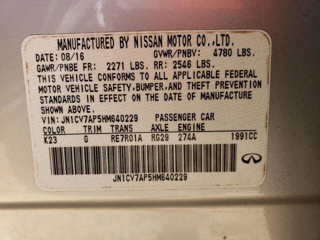 JN1CV7AP5HM640229 Infiniti Q50 BASE
