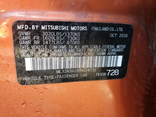 ML32A3HJ2HH014731 Mitsubishi MIRAGE ES