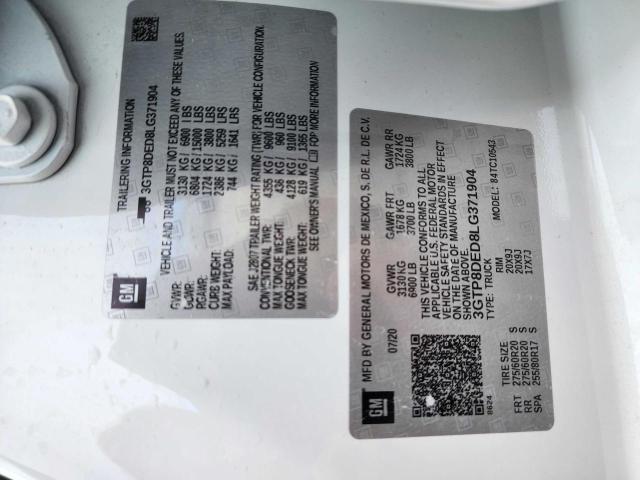 3GTP8DED8LG371904 GMC Sierra C1500 Slt