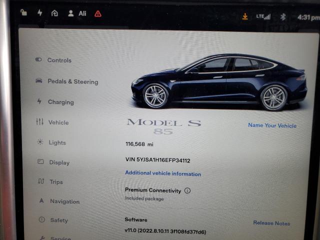 5YJSA1H16EFP34112 Tesla MODEL S