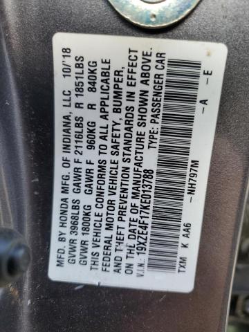 19XZE4F17KE013788 Honda Insight Lx