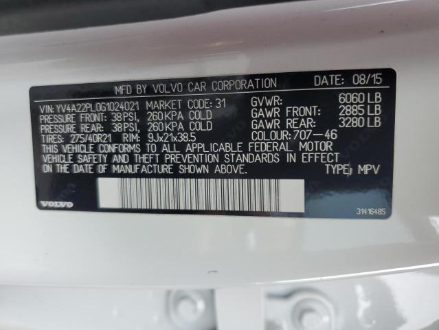 YV4A22PL0G1024021 Volvo XC90 T6