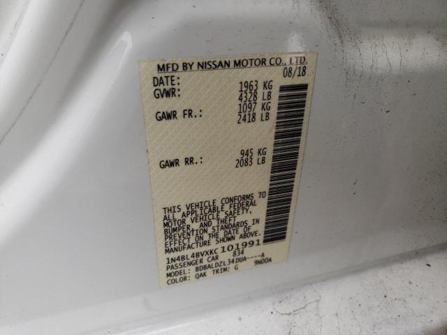 1N4BL4BVXKC101991 Nissan ALTIMA S