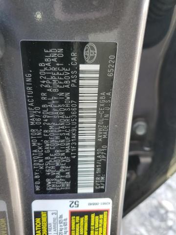4T1F31AK9LU536607 Toyota CAMRY XLE