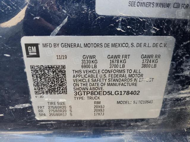 3GTP8DED5LG178402 GMC Sierra C1500 Slt