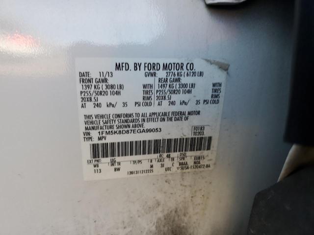 1FM5K8D87EGA99053 Ford EXPLORER XLT