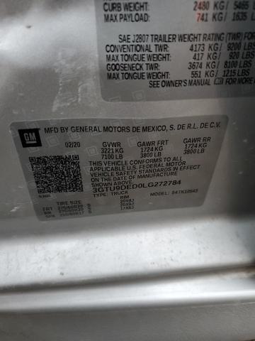 3GTU9DED0LG272784 GMC Sierra K1500 Slt