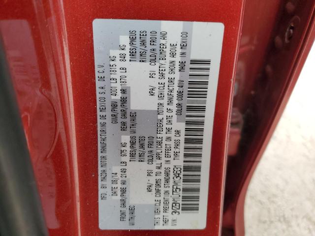 3MZBM1U75FM134631 Mazda 3 SPORT