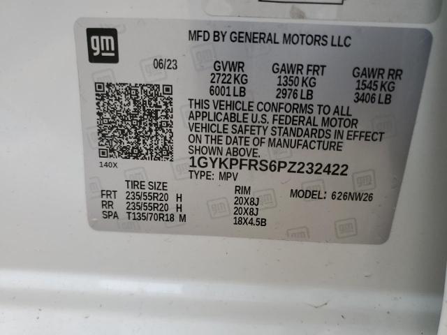 1GYKPFRS6PZ232422 Cadillac Xt6 Platinum Premium Luxury