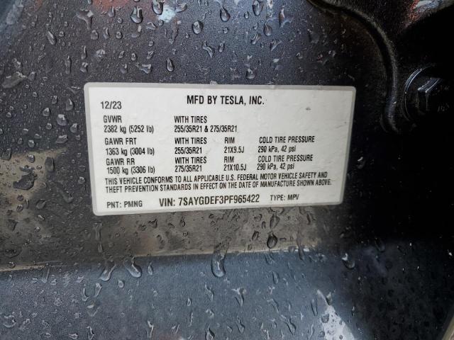 7SAYGDEF3PF965422 Tesla Model Y
