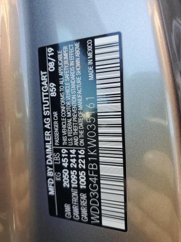 WDD3G4FB1KW035161 Mercedes-Benz A 220 4matic