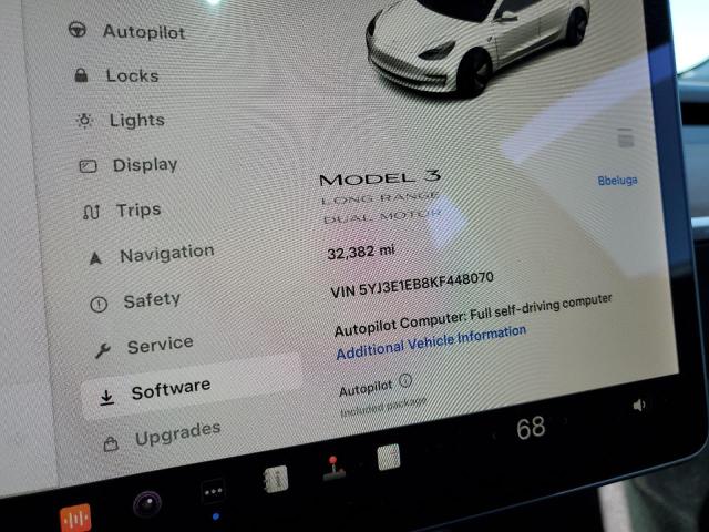 5YJ3E1EB8KF448070 Tesla MODEL 3