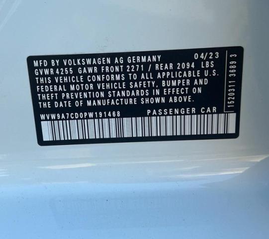 WVW9A7CD0PW191468 Volkswagen Gti 40th Anniversary
