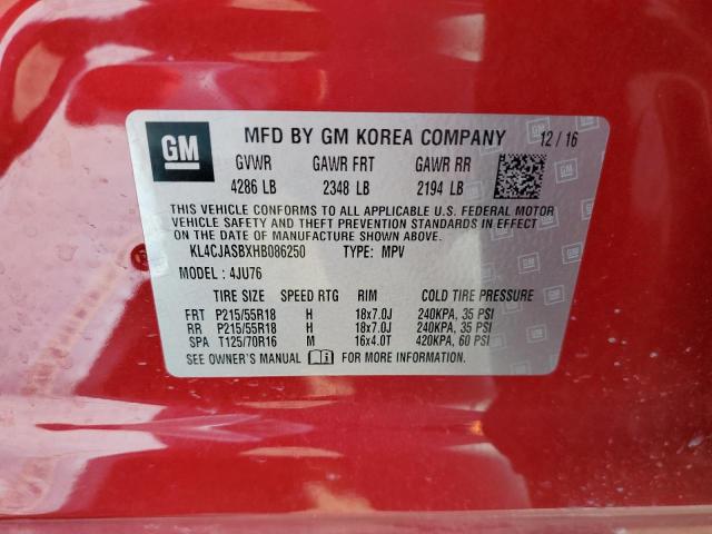 KL4CJASBXHB086250 Buick Encore Preferred