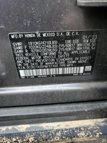 3CZRZ1H35PM731400 Honda HR-V LX
