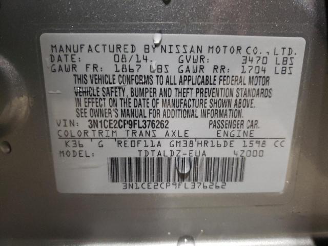 3N1CE2CP9FL376262 Nissan Versa Note S