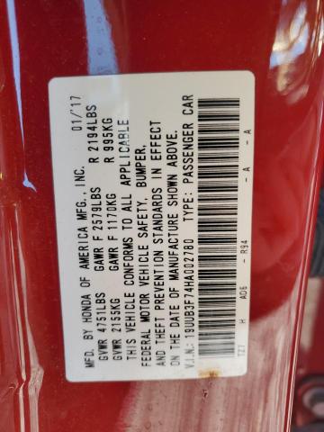 19UUB3F74HA002780 Acura Tlx Advance