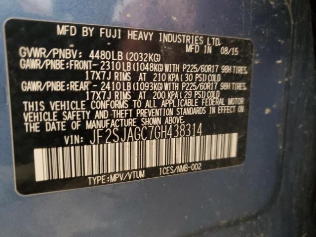 JF2SJAGC7GH438314 Subaru Forester 2.5i Premium