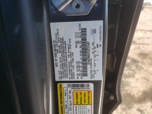 3FA6P0MU2LR227607 Ford FUSION SEL