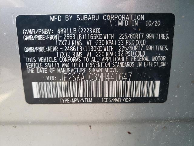 JF2SKAJC3MH441647 Subaru Forester Premium