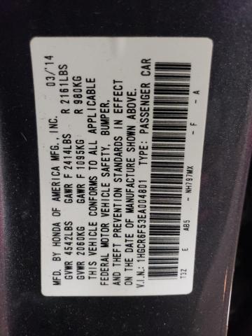 1HGCR6F53EA004801 Honda Accord Hybrid Exl