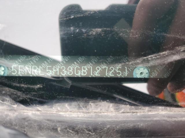 5FNRL5H33GB127251 Honda ODYSSEY SE