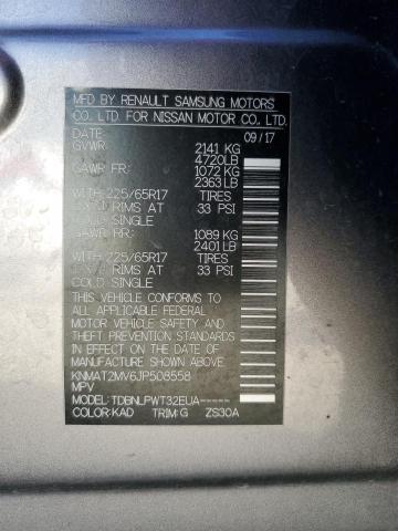 KNMAT2MV6JP508558 Nissan ROGUE S