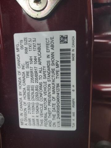 2HKRW5H34KH412784 Honda CR-V LX