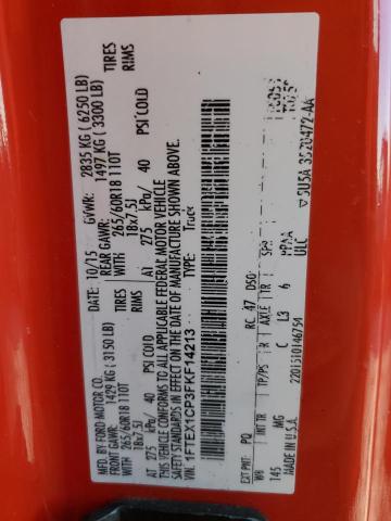 1FTEX1CP3FKF14213 Ford F150 Super Cab