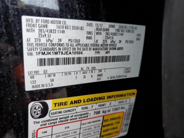 1FMJK1MT9JEA10566 Ford Expedition Max Platinum