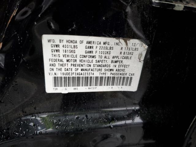 19UDE2F3XGA023274 Acura Ilx Base Watch Plus