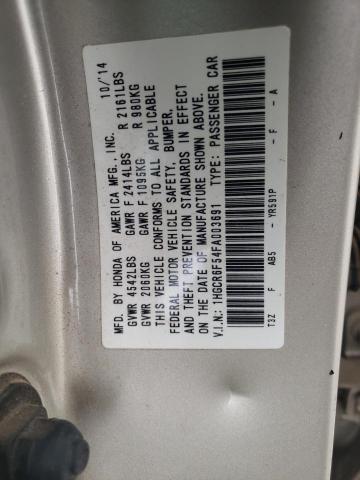1HGCR6F54FA003691 Honda Accord Hybrid Exl