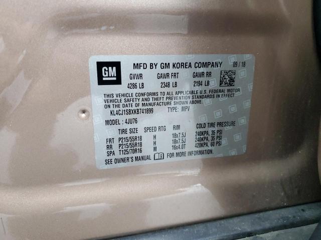 KL4CJ1SBXKB741899 Buick Encore Sport Touring