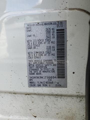 5N1DR3BC8NC256694 Nissan Pathfinder Sv