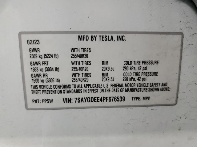 7SAYGDEE4PF676539 Tesla Model Y