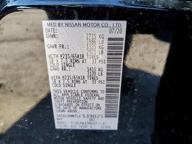 5N1DL0MM7LC539025 Infiniti QX60 LUXE