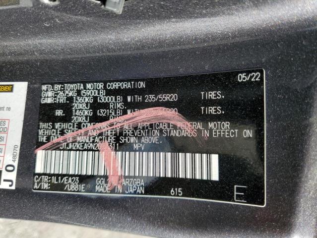 JTJHZKEA9N2027311 Lexus Rx 350 L