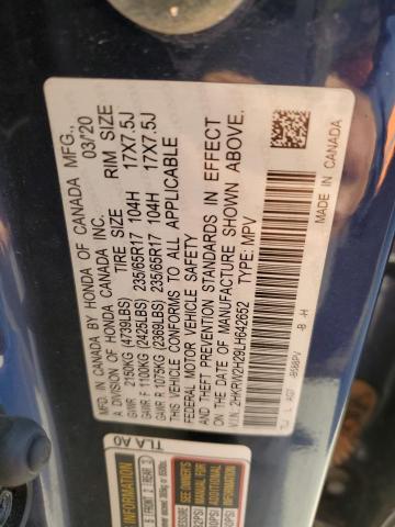 2HKRW2H29LH642652 Honda CR-V LX