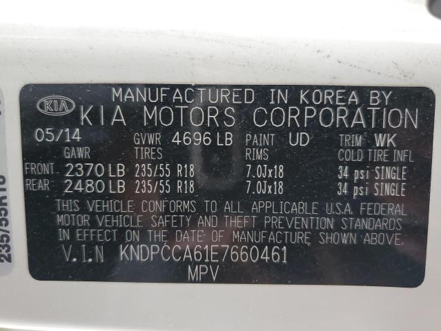KNDPCCA61E7660461 KIA Sportage Sx