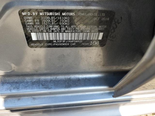 ML32F3FJ1KHF04835 Mitsubishi Mirage G4 Es