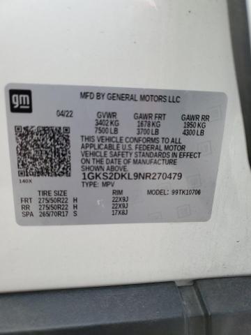 1GKS2DKL9NR270479 GMC YUKON DENALI