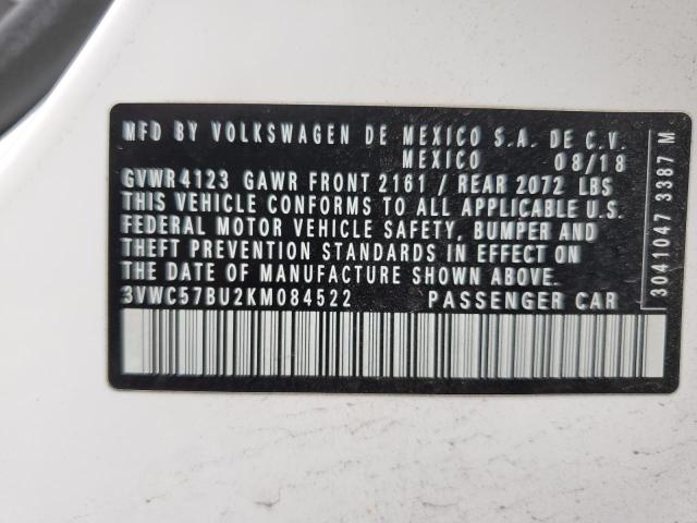 3VWC57BU2KM084522 Volkswagen JETTA S