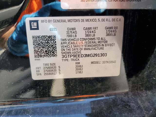3GTP9EED3MG291303 GMC Sierra K1500 At4