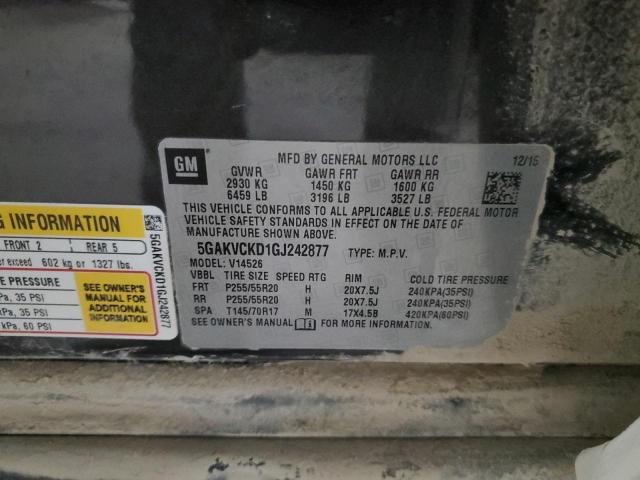 5GAKVCKD1GJ242877 Buick Enclave