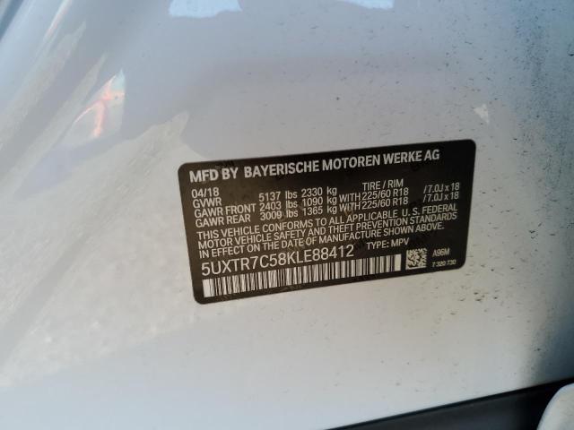 5UXTR7C58KLE88412 BMW X3 Sdrive30i