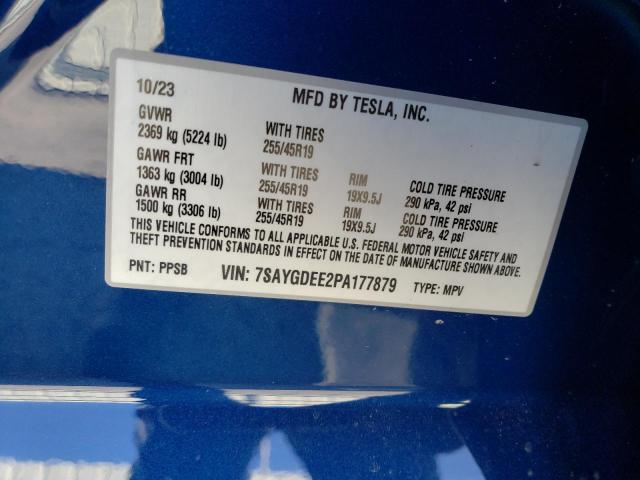 7SAYGDEE2PA177879 Tesla Model Y