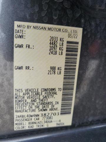 1N4BL4DW4NN382703 Nissan ALTIMA SV