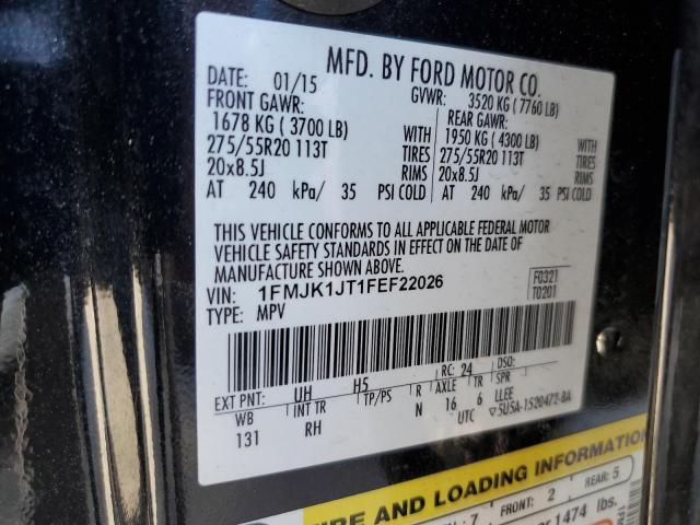 1FMJK1JT1FEF22026 Ford Expedition El Xlt